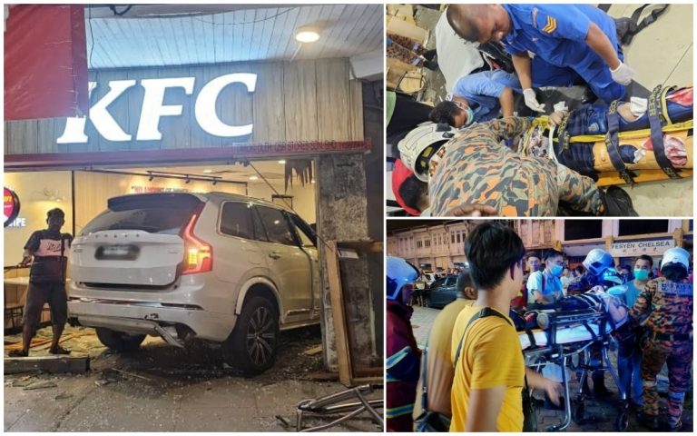 Wanita warga emas cedera dirempuh MPV dalam restoran makanan segera