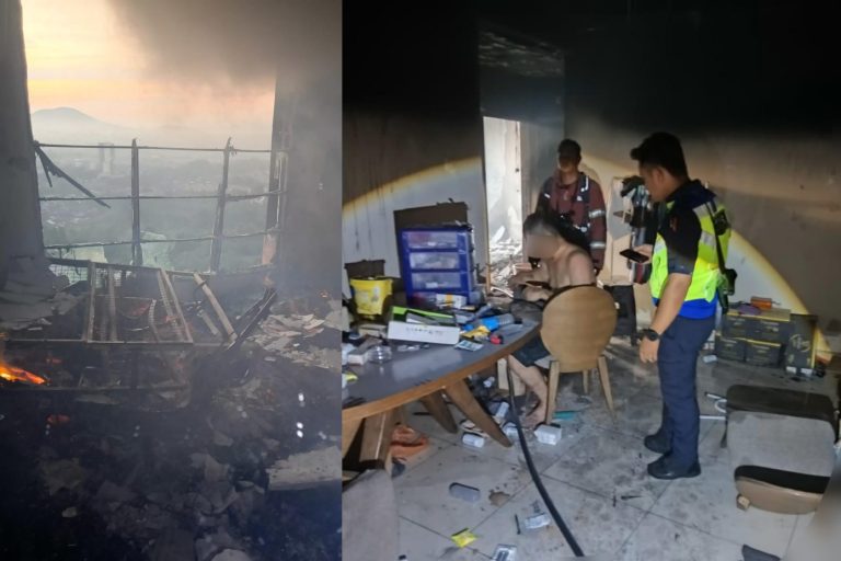 Bapa dan 2 anak sesak nafas, apartmen tingkat 16 terbakar
