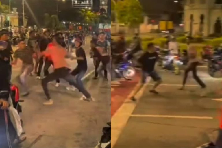 Bertumbuk di Dataran Merdeka, lima lelaki termasuk remaja 17 tahun dicekup