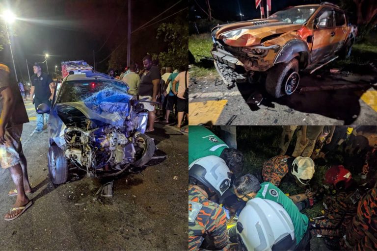 Warga emas maut, 4 cedera dalam kemalangan libat Viva, Ford Ranger