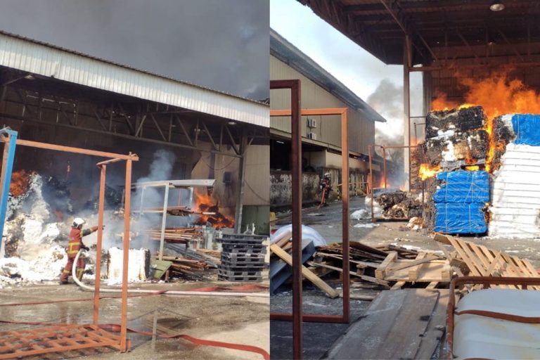 Kilang kapas di Rawang musnah terbakar 90 peratus