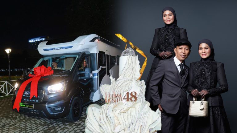 Ulang tahun ke-48, Haliza Maysuri sarung persalinan mewah bernilai lebih RM150,000 – “Dapat kejutan hadiah motorhomes”