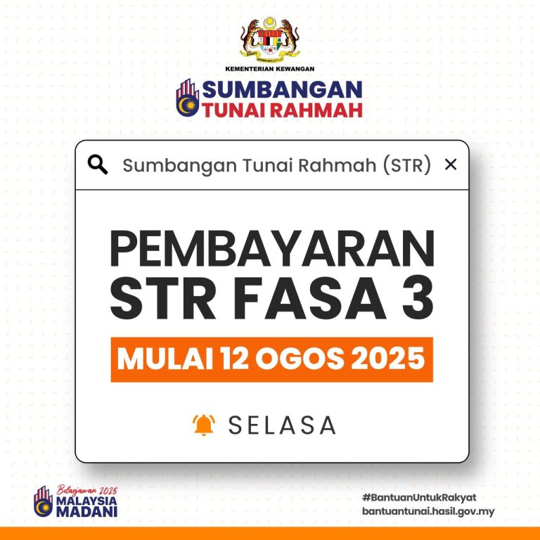 STR Fasa 3 dibayar mulai esok