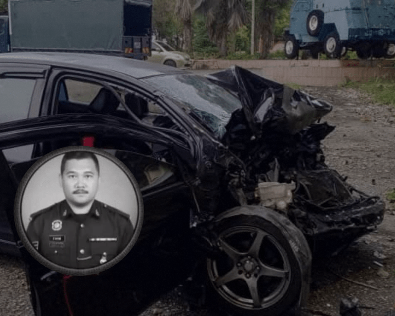 Anggota polis IPD Gerik maut kereta terbabit kemalangan dua treler
