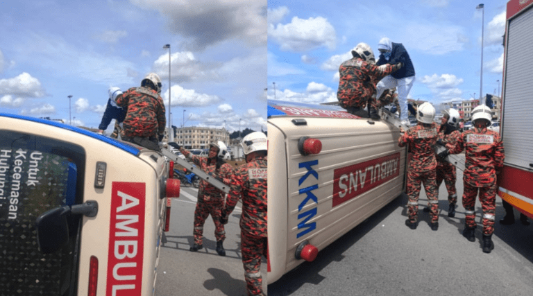 Ambulans kemalangan dalam perjalanan ambil pesakit, tiada kemalangan jiwa dilaporkan
