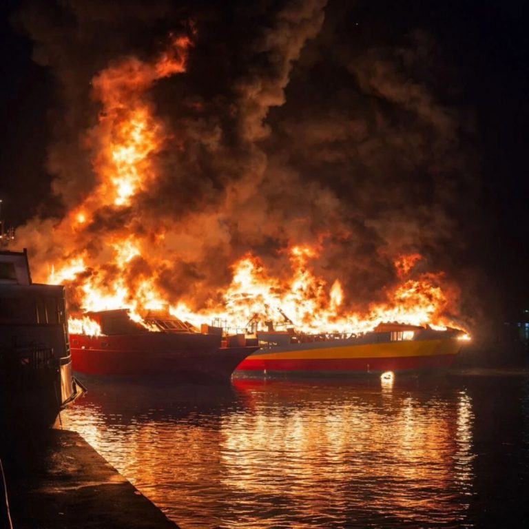 Tiga feri Langkawi terbakar