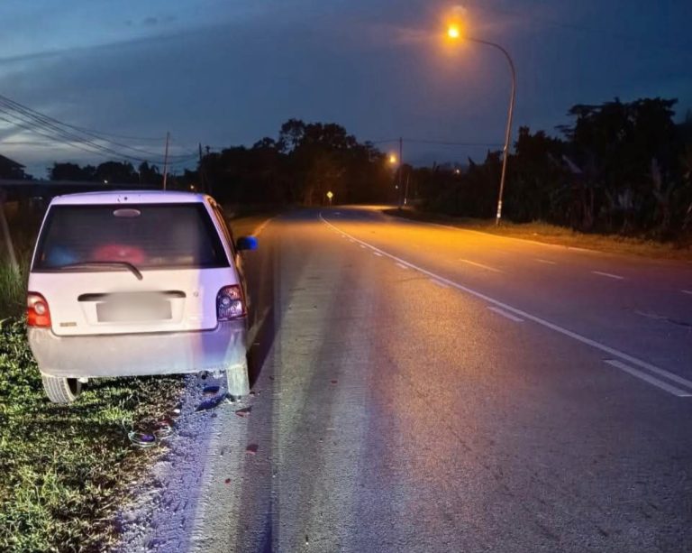 Suami maut, isteri parah dilanggar lari ketika baru lepas tukar tayar kereta pancit