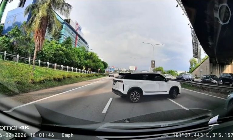Polis tahan pemandu Jaecoo J7 lawan arus di Lebuh Raya Persekutuan