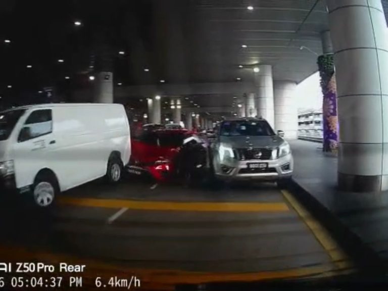 Honda Civic langgar 5 kereta di KLIA, pemandu ada 31 rekod jenayah ditahan