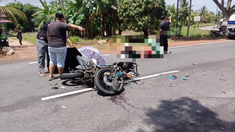 Dua penuntut ADTEC maut, dua lagi parah motosikal langgar belakang lori