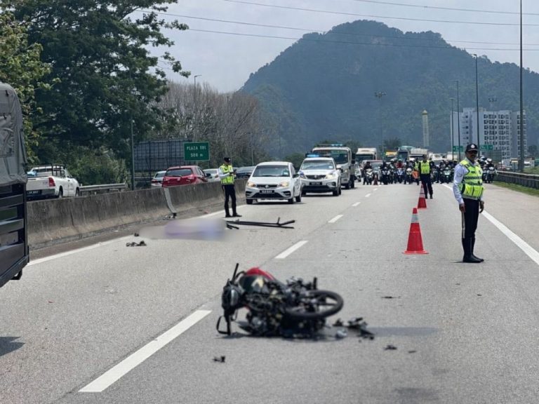 Peserta konvoi maut rempuh belakang lori di Ipoh