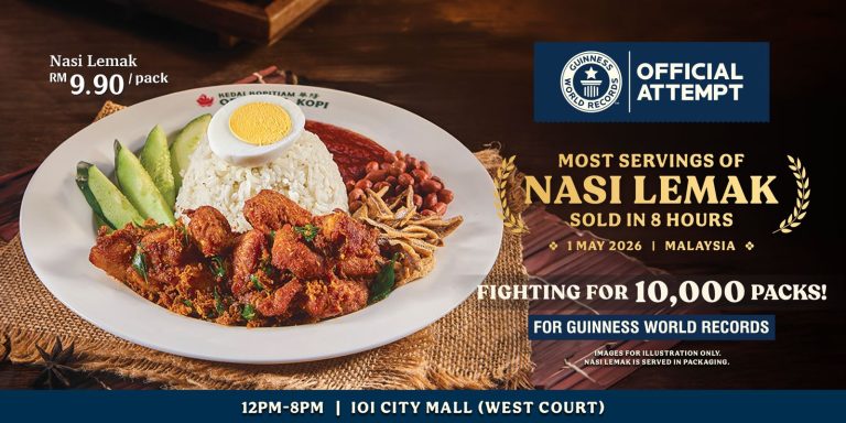 Satu Hidangan Setiap Dua Saat: Oriental Kopi Nekad Cipta Rekod Dunia Guinness Menerusi Nasi Lemak