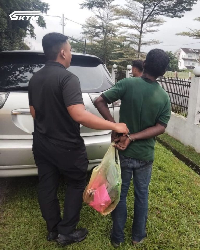 Penagih dadah dicekup curi kabel KTMB di landasan keretapi dekat Ipoh
