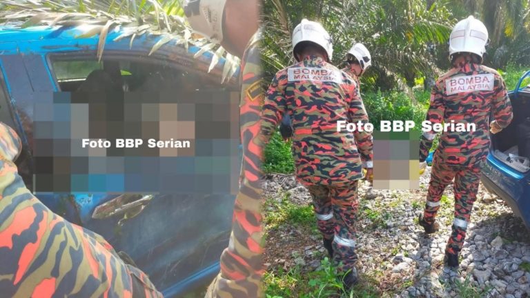 Bayi usia 2 tahun tercampak keluar, lima sekeluarga maut kereta rempuh paip air